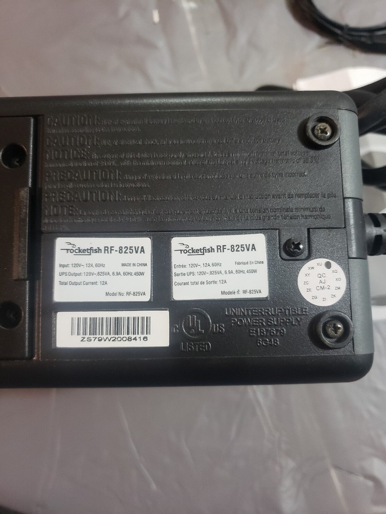 Rocketfish-Battery Backup And Power Management System. RF-825VA.