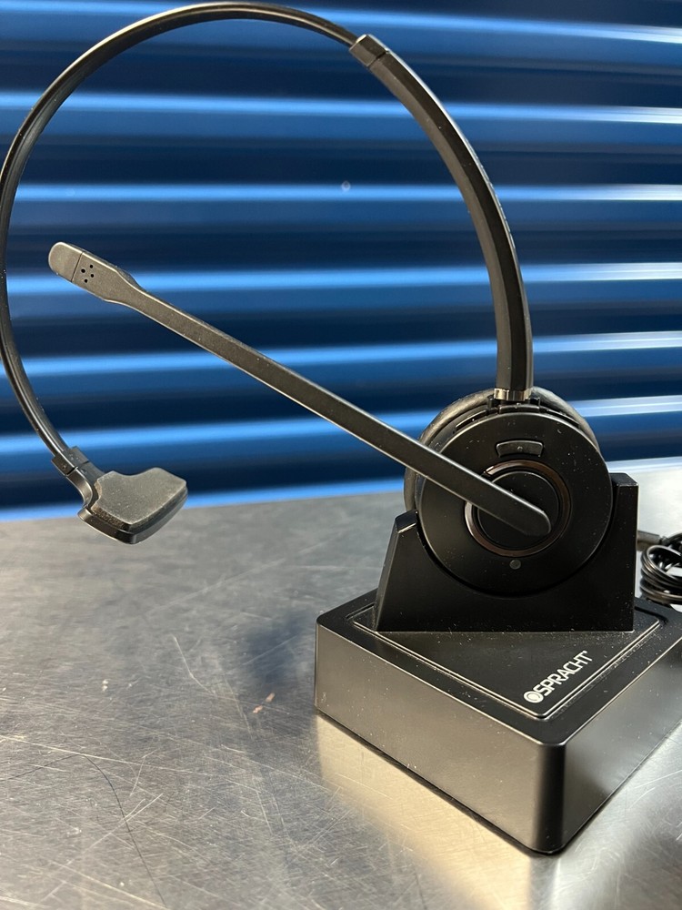 Spracht HS-2050 Single Ear Wireless Bluetooth Headset with Base Station
