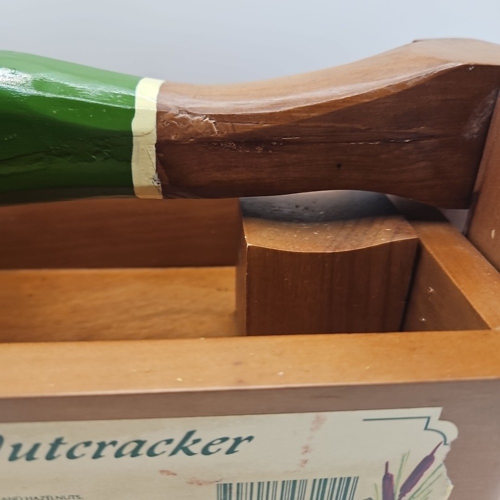 Diamond Nutcracker Vintage Mallard Painted Duck Wooden Rustic Box Nut Cracker