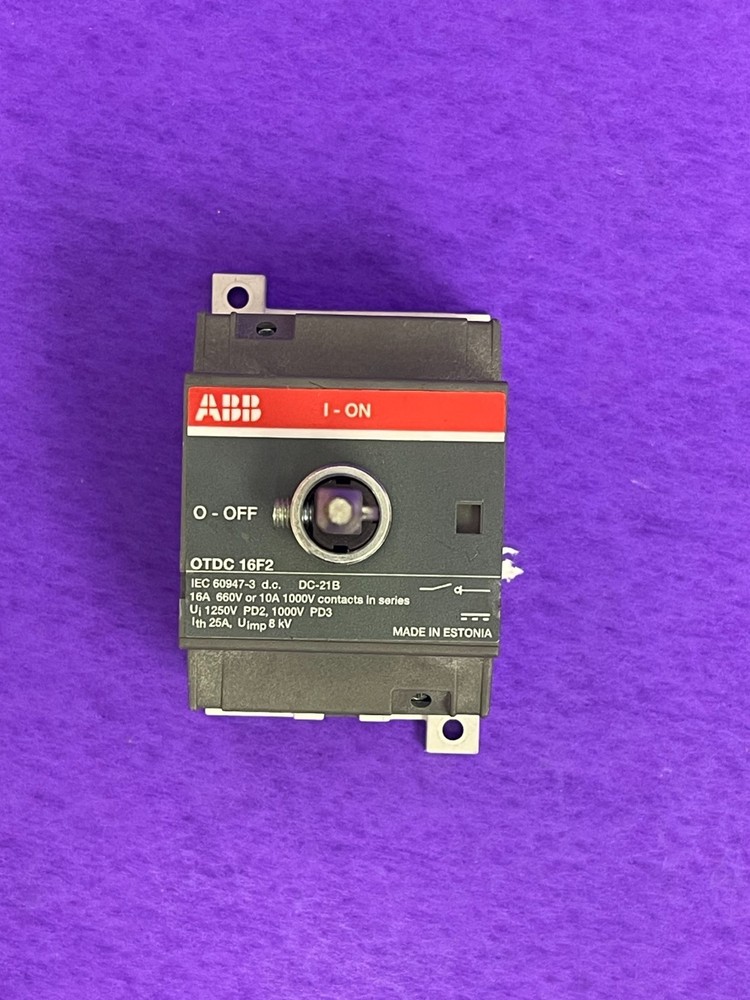 ABB OTDC16F2 DC Switch-Disconnector, 16A, 2-Pole, 1000VDC, Front Operated