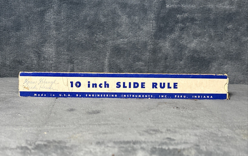 ENGINEERING INSTRUMENTS INC 10" SLIDE RULE W/ BOX