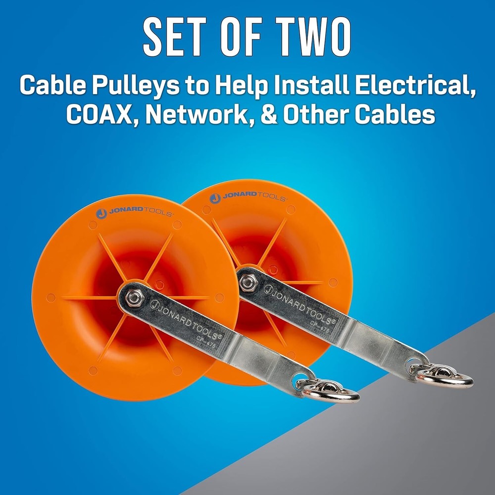 Cable Pulley Set 2-Pack for Low Voltage Electrical, Network, & COAX Cables - ...