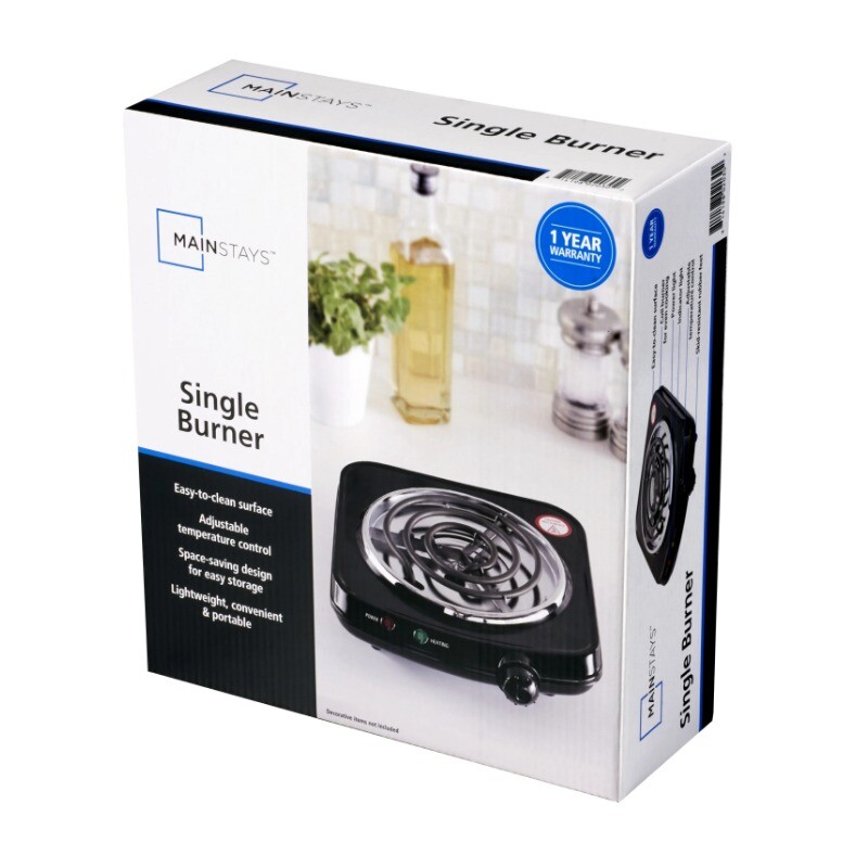 Portable Single Burner and Hot Plate, Temperature Control, Indicator Light
