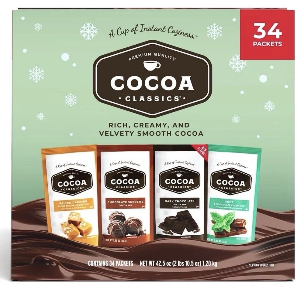 Cocoa Classics Hot Chocolate Variety Pack, 34 Packets, 4 Flavors