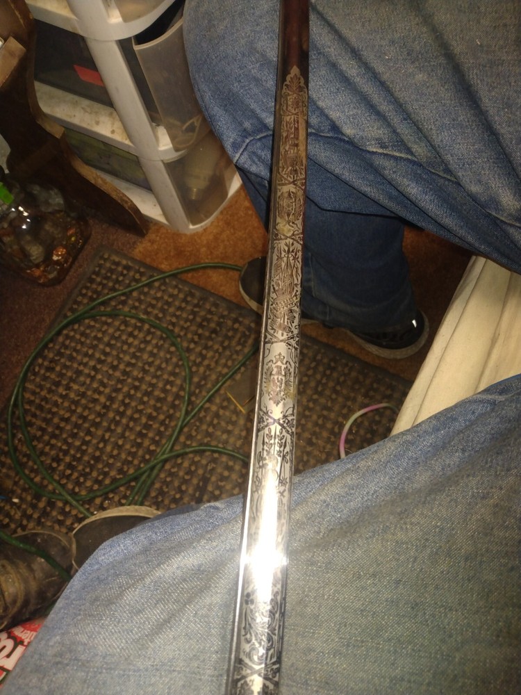 WW1 GERMAN Engraved blade Field Artillery SWORD