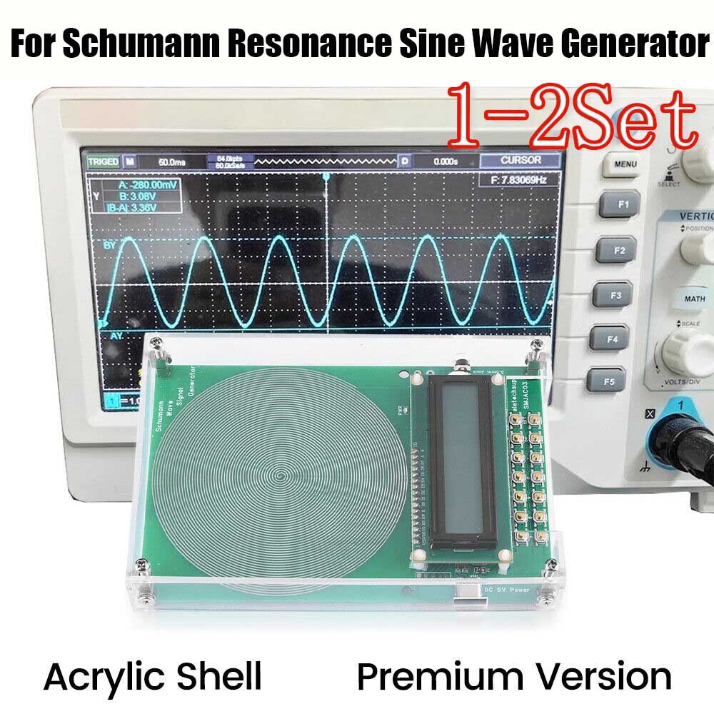1/2xFor Schumann Wave Generator Pulse Sine Frequency+Audio Output Connector+Case