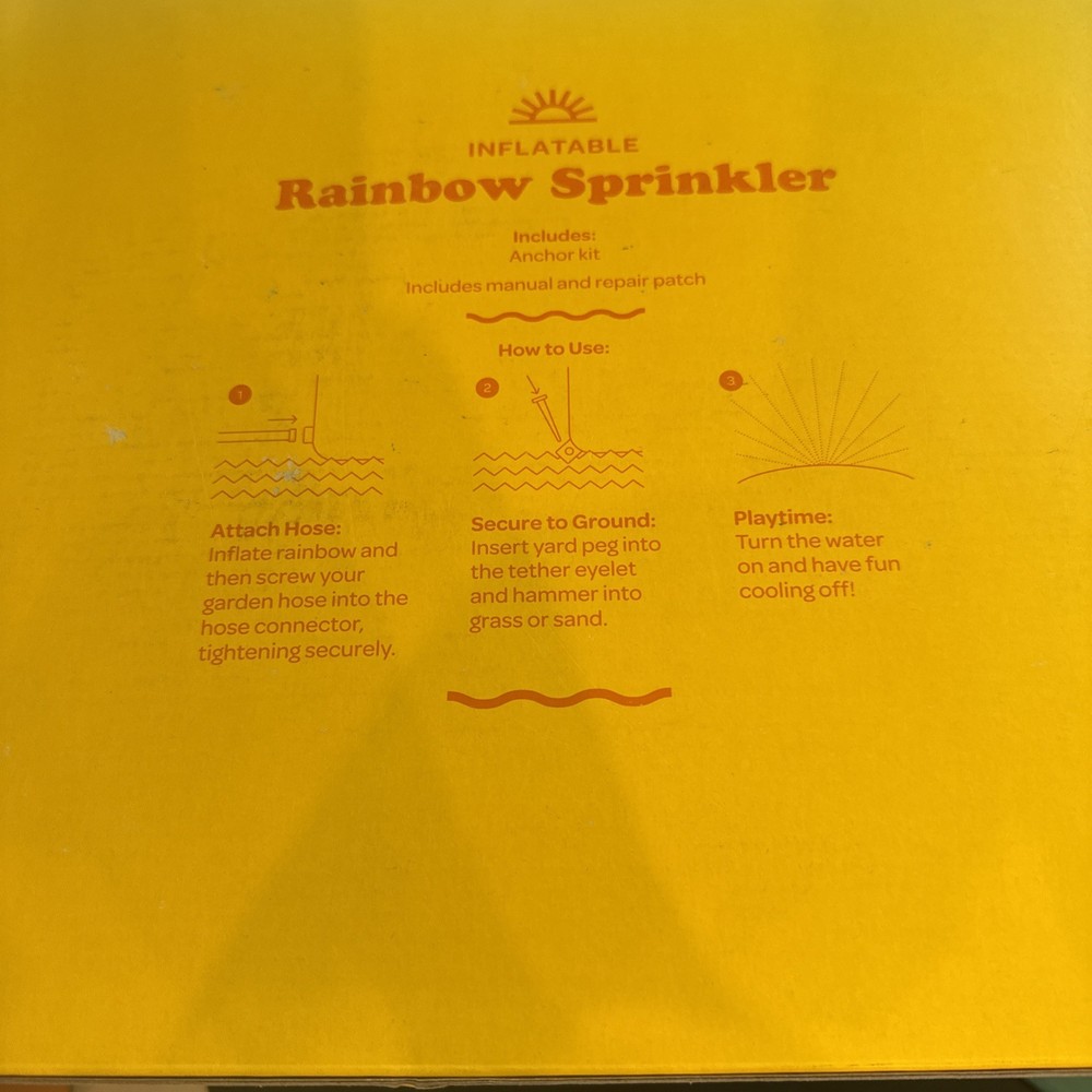 Inflatable 5FT Rainbow Sprinkler for Kids