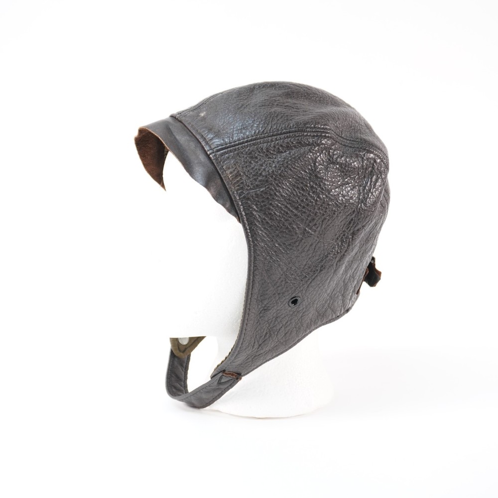WW2 WWII aviator plane pilot leather helmet