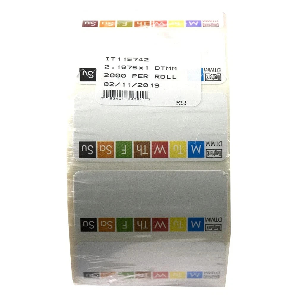 Direct Thermal Removable Printer Label, 2.2" X 1" (Roll of 2000)