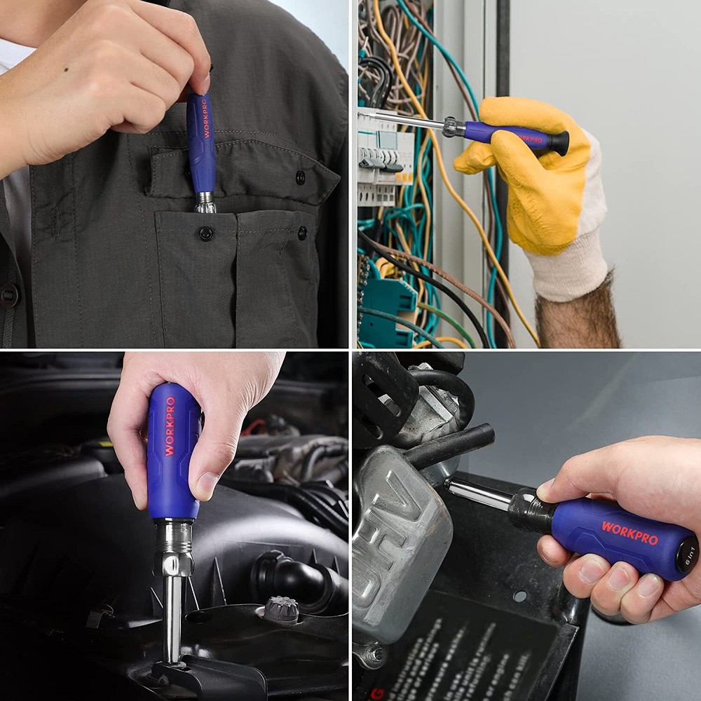 WORKPRO 6-in-1 Basic 4-in-1 Electronics Screwdriver/Nut Driver 2PC 2 Nut Driver