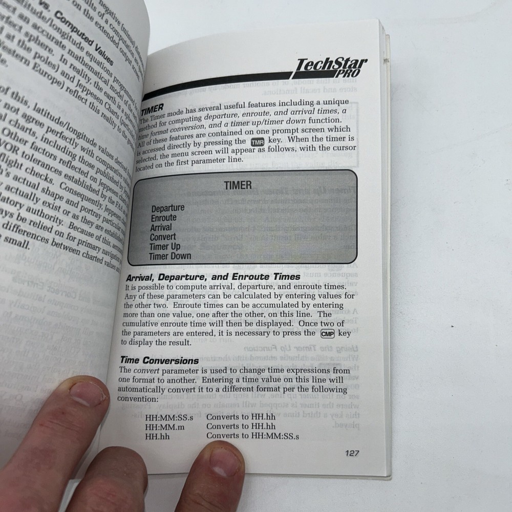 Tech star Pro Owners Manual Jeppesen Flight Computer & Organizer