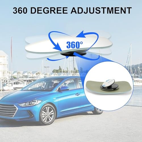 XLarge Blind Spot Mirror, Rounded XLarge Rounded Rectangle with Stick Mount