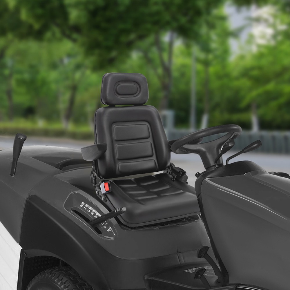 Ergonomic Tractor Seat With Adjustable Headrest Armrest & Lumbar Support
