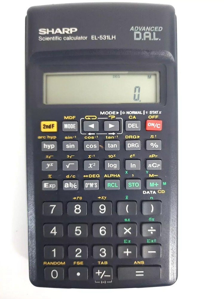 Sharp Scientific Calculator - EL-531LH - Advanced D.A.L - Working - VGC