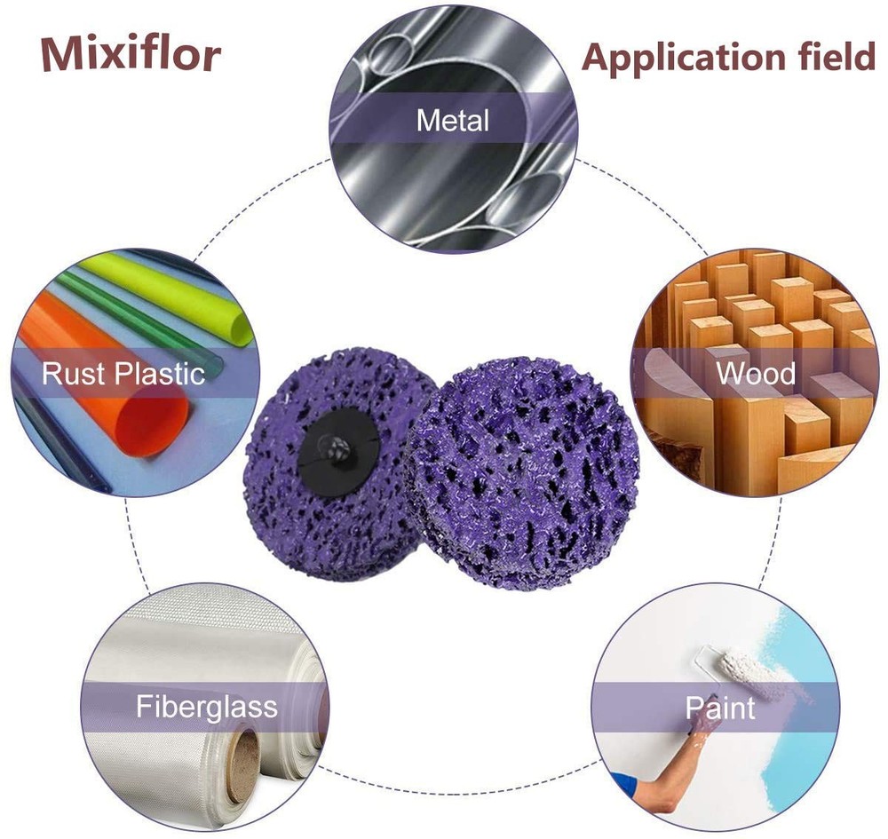 Mixiflor 21 Pcs 2" Quick Change Easy Strip Discs, Paint Stripping Wheel for D...