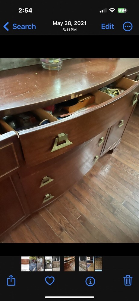 vintage rway greek credenza