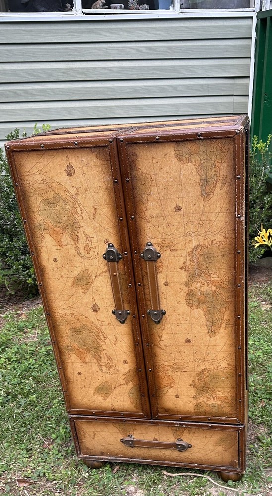Vintage Map Design Hutch
