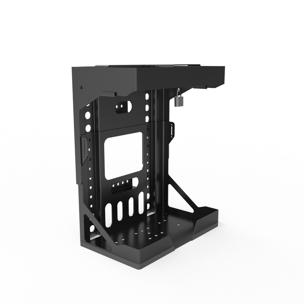 Adjustable Backpack Blower Sprayer Rack for Open and Enclosed Landscape Trailer