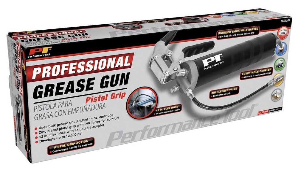 Performance Tool W54204 Pro Pistol Grip Grease Gun