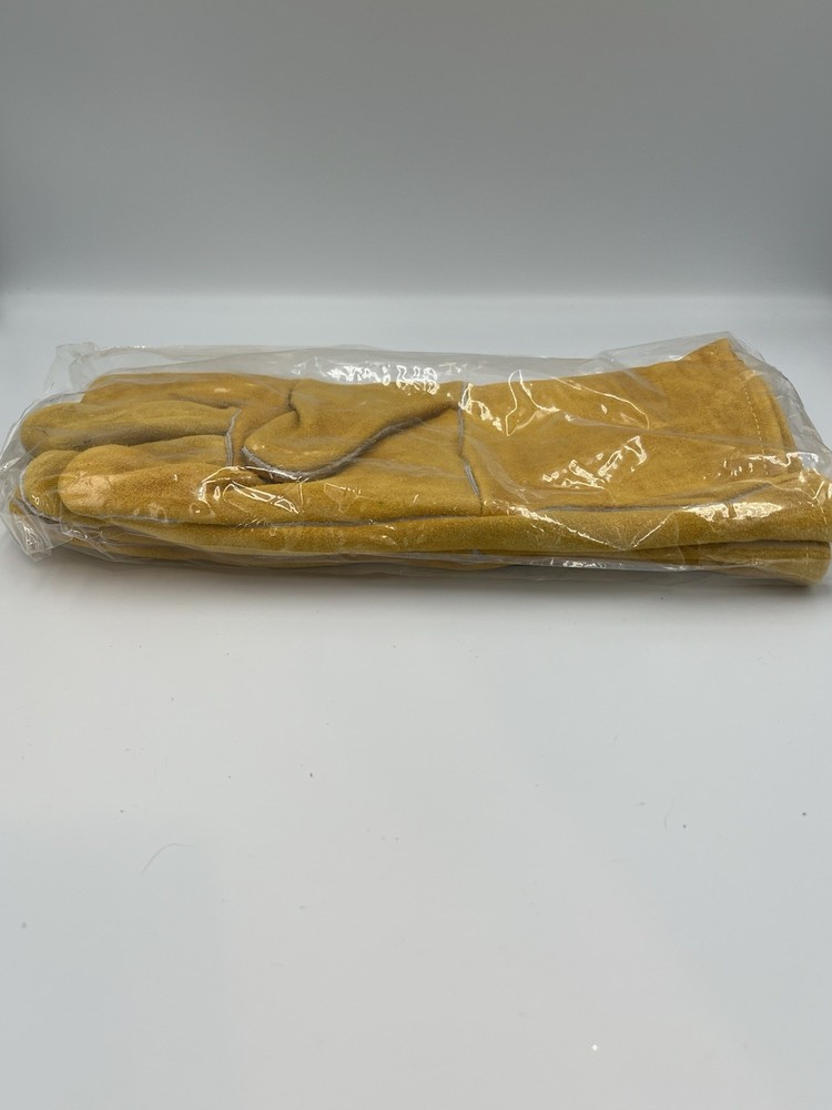 Leather Welding Gloves ~ Fleece Lining Inside 12” Approximately
