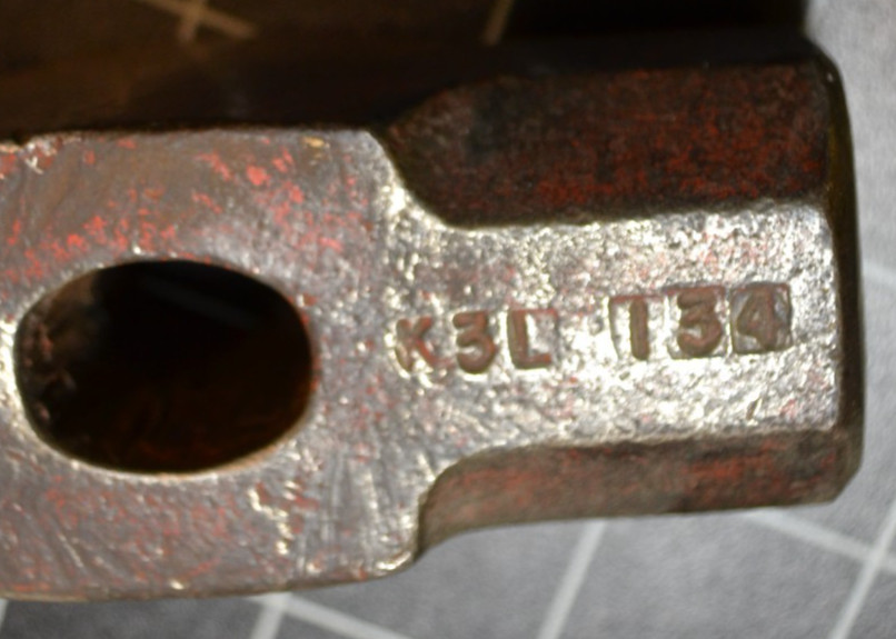 KLEIN& LOGAN? - 3# -SLEDGE HAMMER HEAD - BLACKSMITH - VERY GOOD+ CONDITION