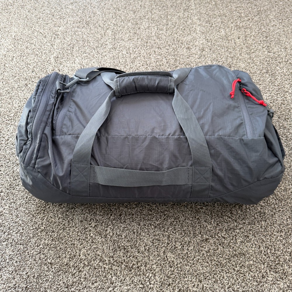 Eddie Bauer Stowaway Packable 45L Duffel Bag Ripstop 45L Gray EUC
