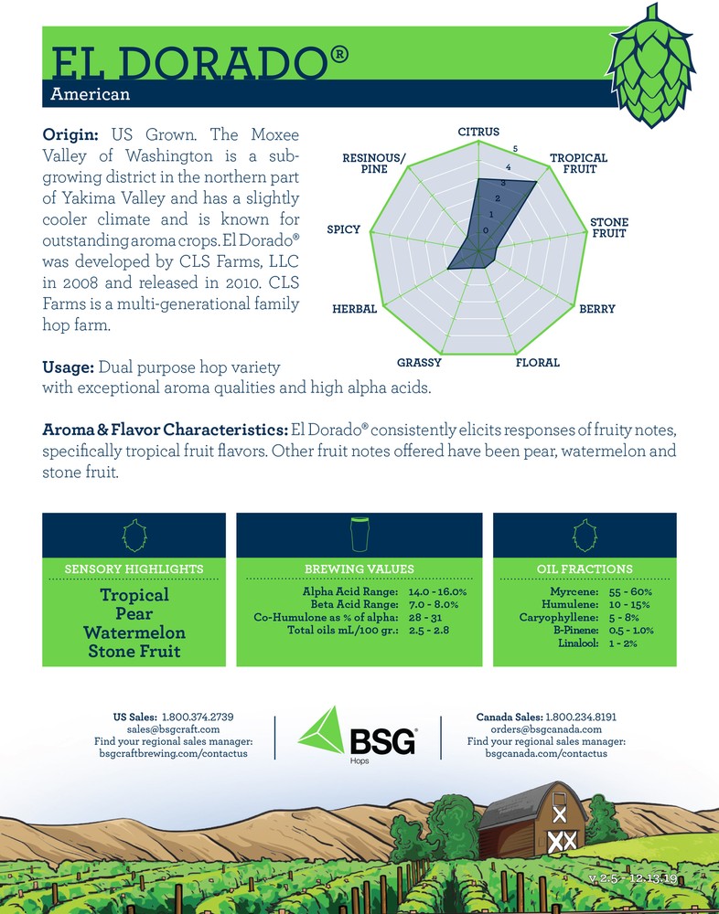 El Dorado Hop Pellets - 1oz