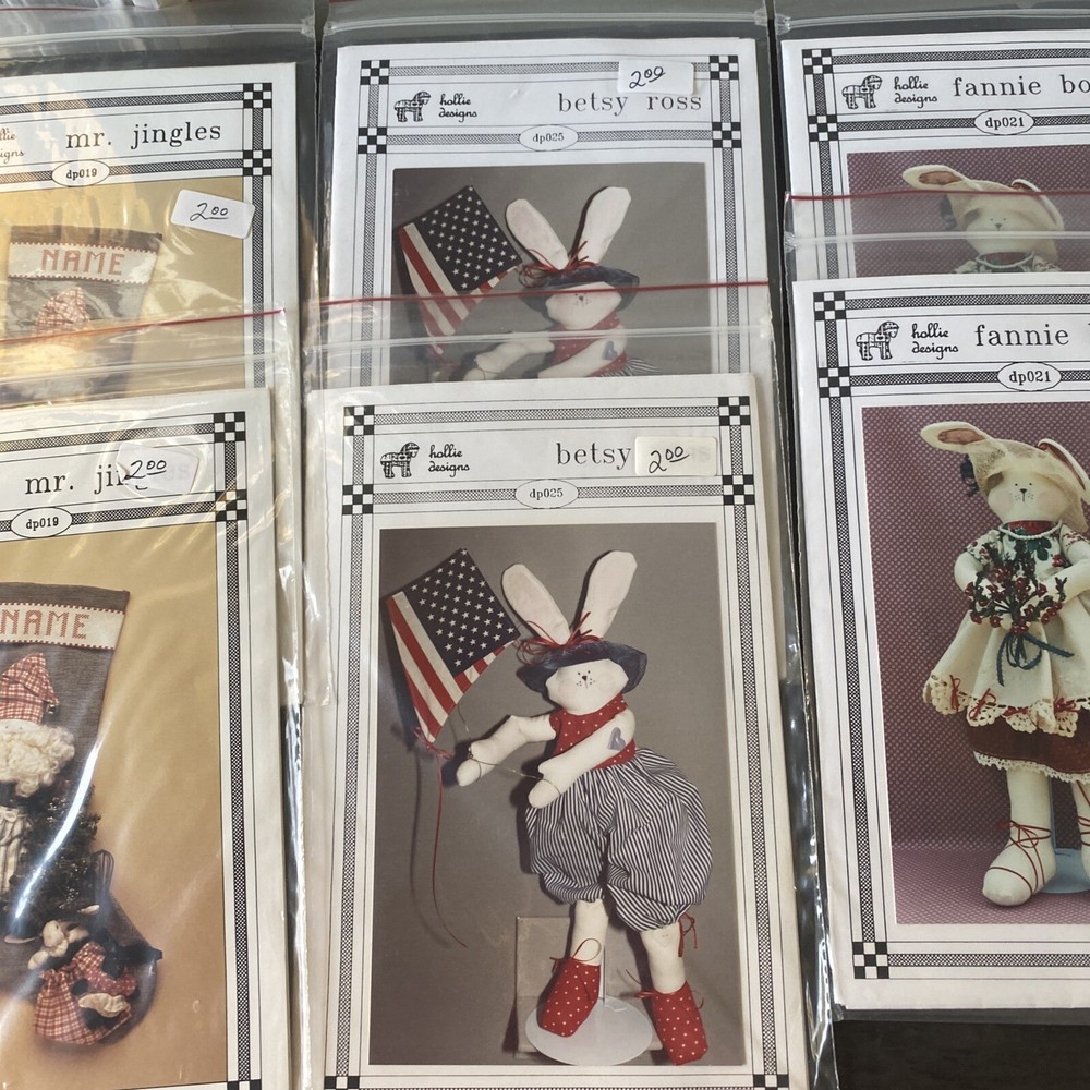 hollie designs pattern lot Of 9 Patterns