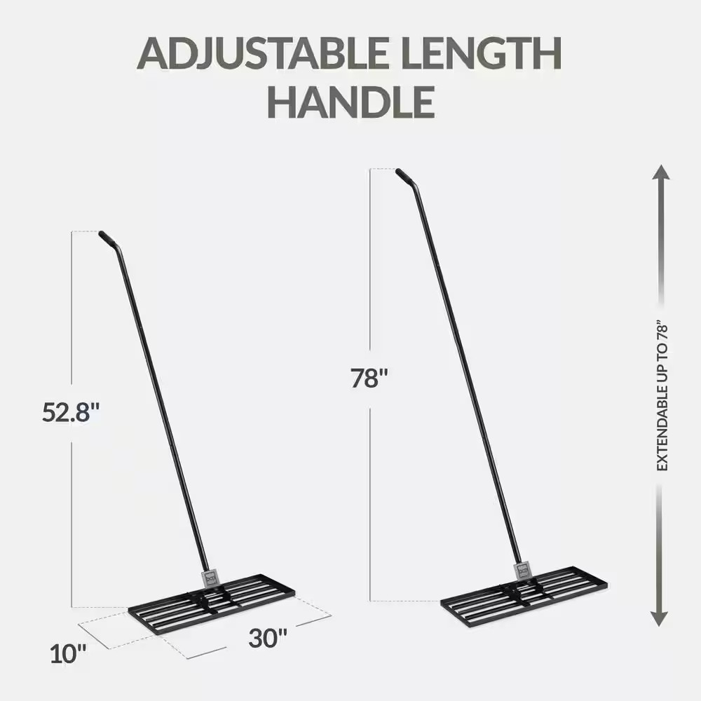 30 in by 10 in Lawn Leveling Rake