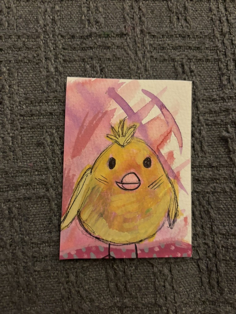 ACEO Art Card Original Signed 2.5x3.5”