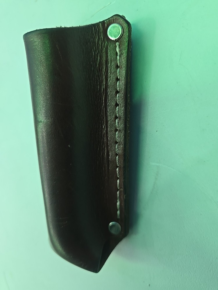 AP SADDLERY Leather Open Top Flashlight Holder Holster