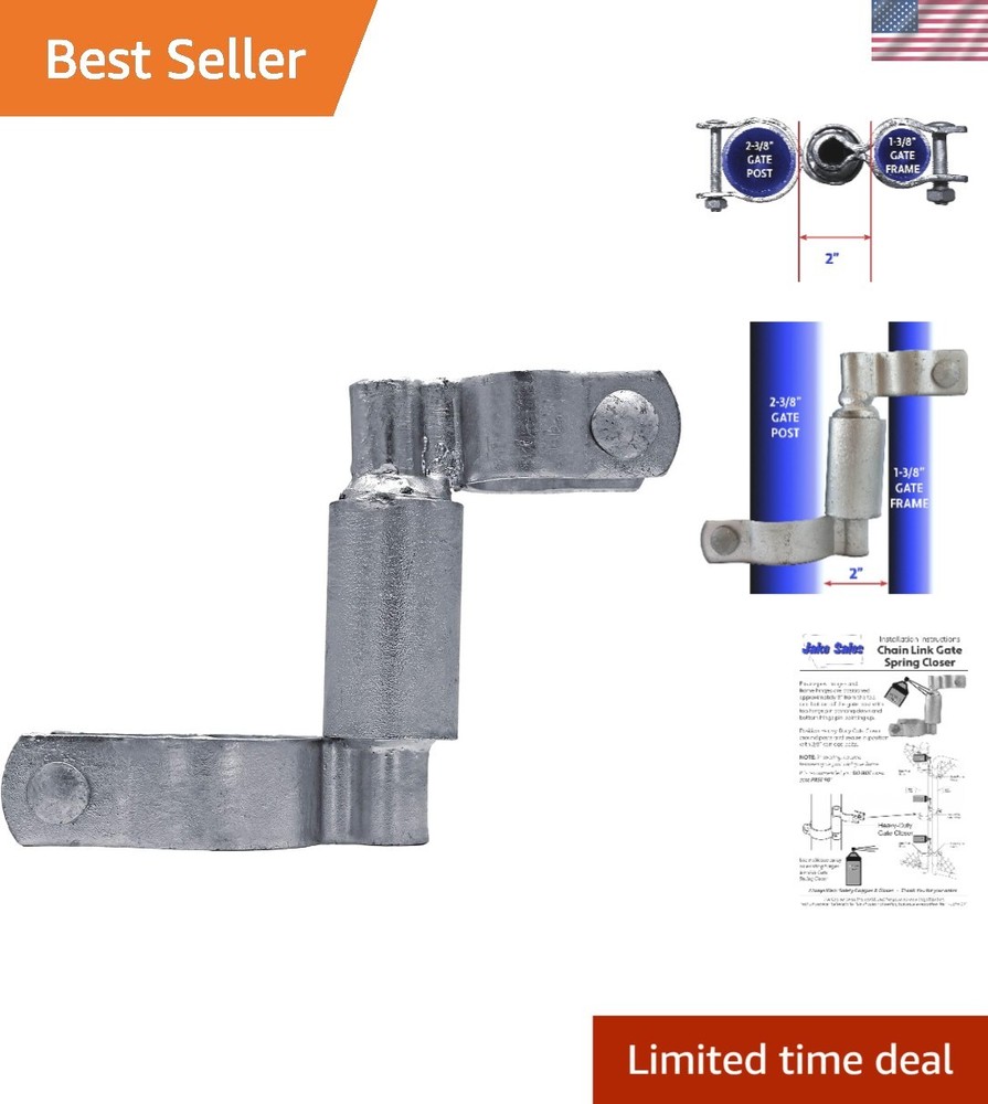 Reliable SwingSpring Self-Closing Gate Closer for 1-3/8" Frames & 2-3/8" Posts