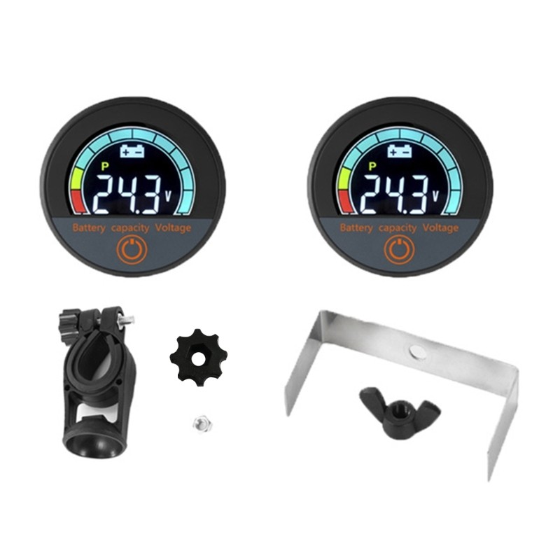 12VDC Voltage Meter Advanced Round Voltmeter LCDDisplay for Voltage Capacity
