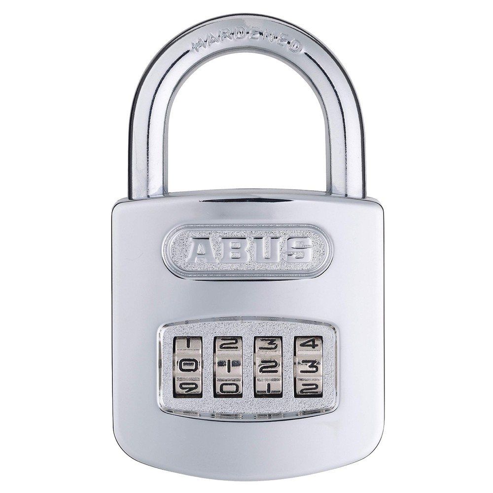 ABUS 160 50 High Security 4 Dial Resettable Chrome Combination Lock