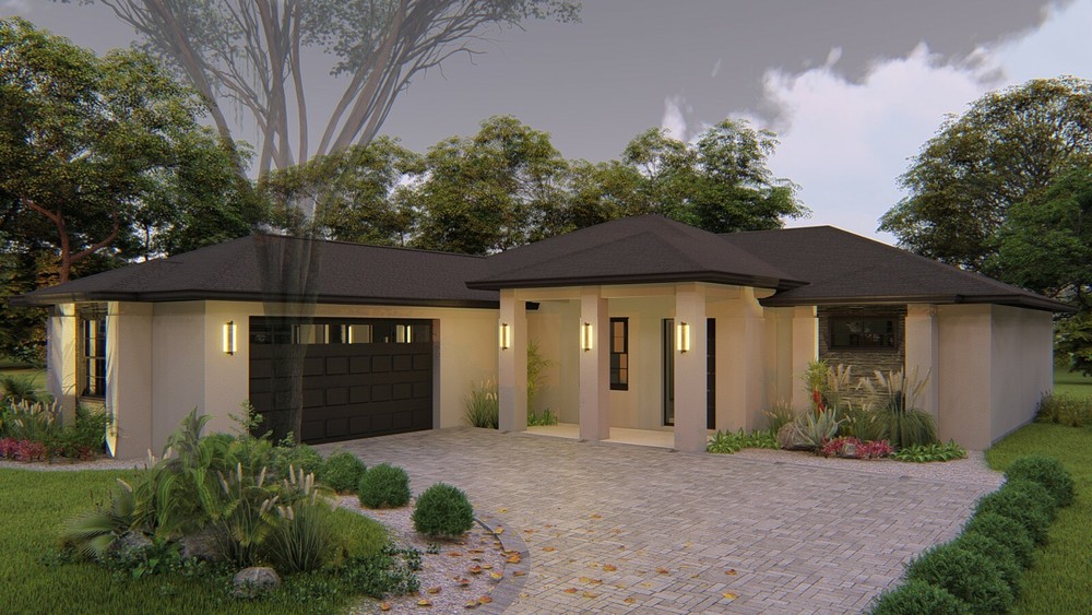 BLUEPRINTS CONTEMPORARY HOUSE PLAN ARCHUP #103