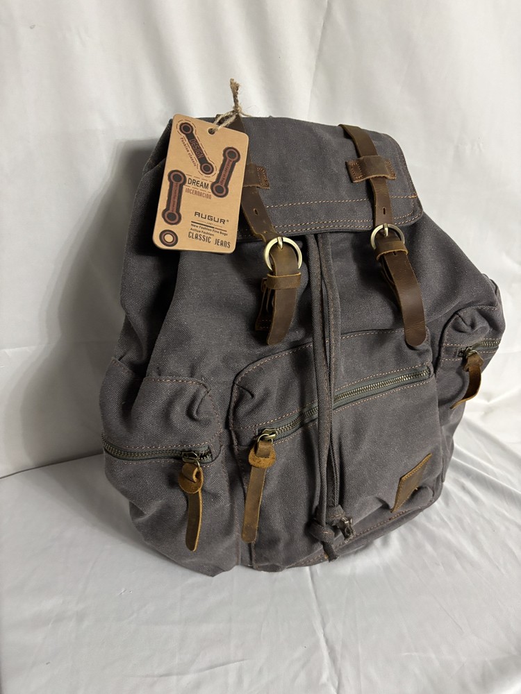 Augar Jan Backpack - Grey/Blue - 100% Cotton