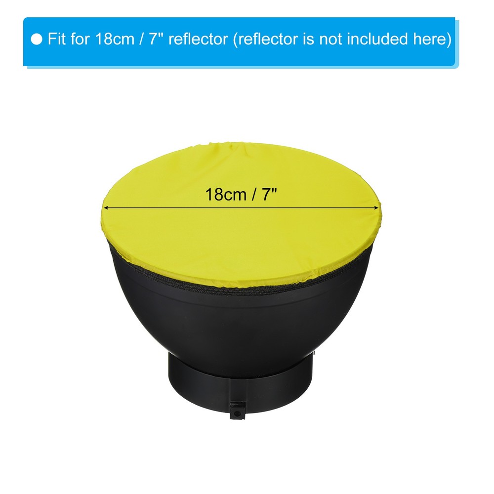 7" 18cm soft diffuser lamp cover, 4pcs fabric diffuser, yellow