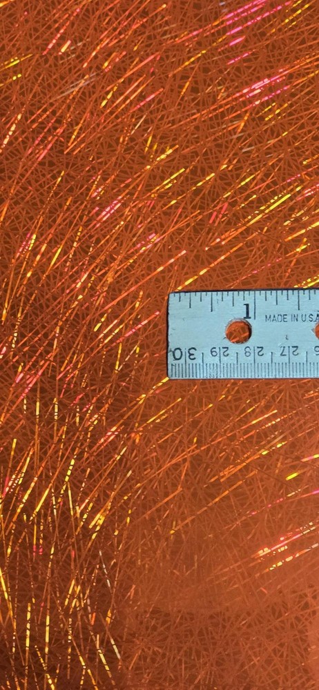 Holographic Fluorescent Orange Light Ray Sign Plotter Cutter Vinyl Roll