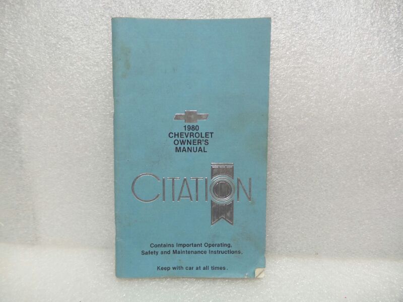 CITATION  1980 Owners Manual 16094