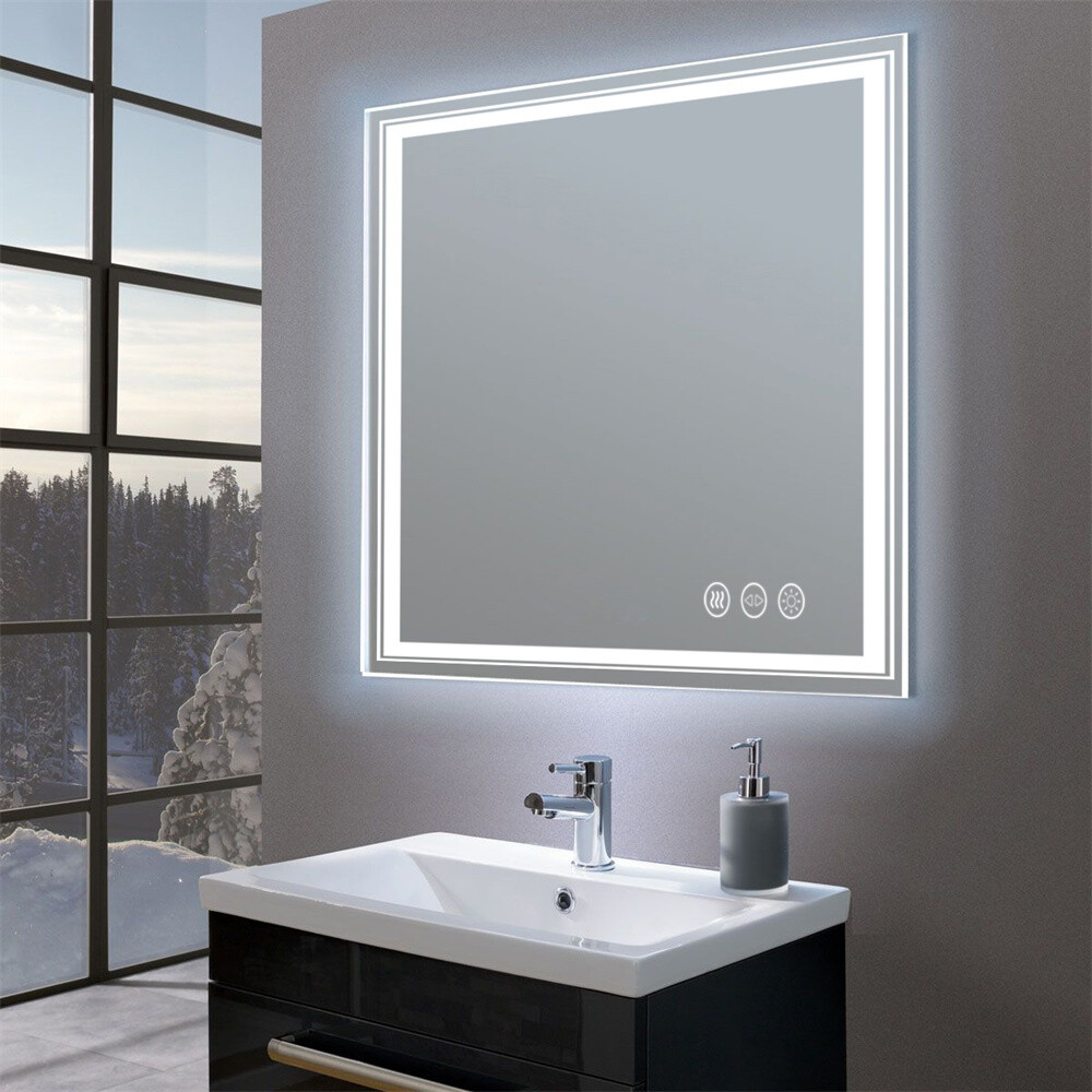 Multi Size Large Backlit Mirror LED Light Bathroom Vanity Mirror Home Hotel Gift