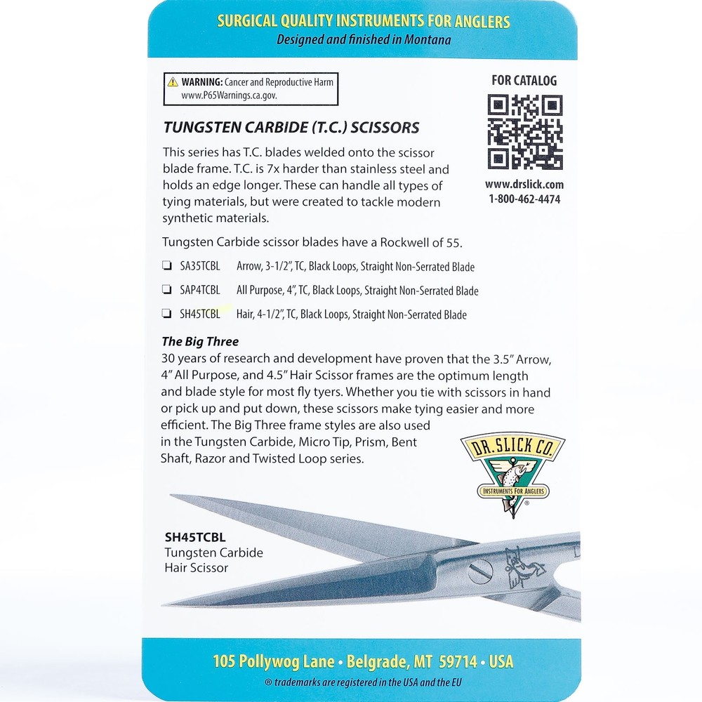 Dr. Slick Tungsten Carbide Scissors - 4.5"