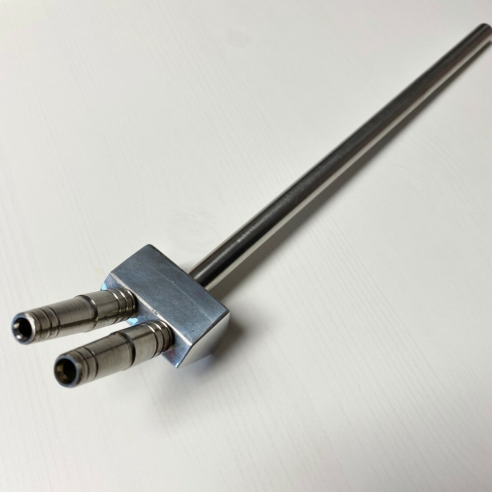 Rape Rapé Sniffing Pipe Applicator Double Action Titanium Stainless Steel
