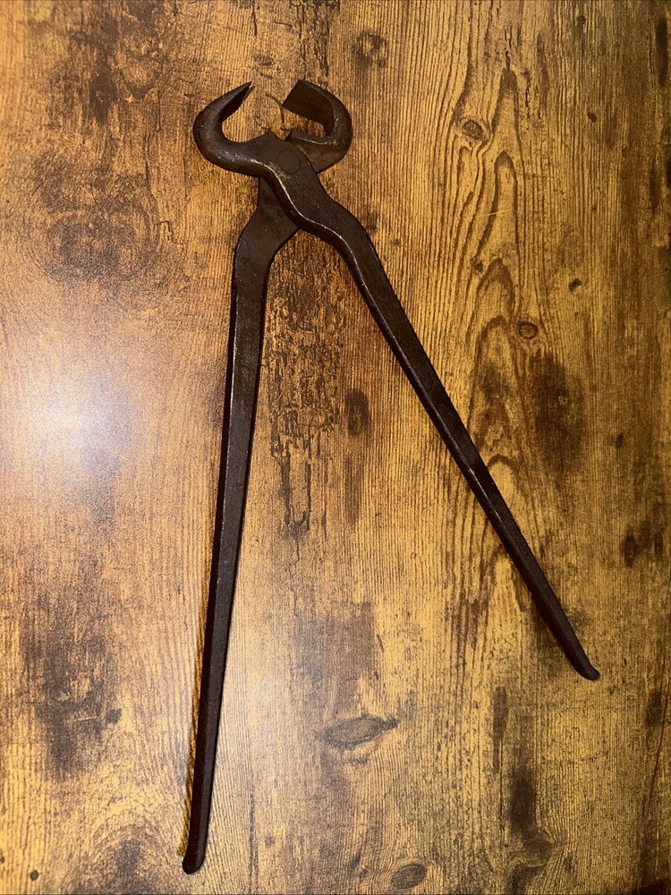Iron Nippers Diamond Farrier blacksmith Nail Nipper Puller 15" Long