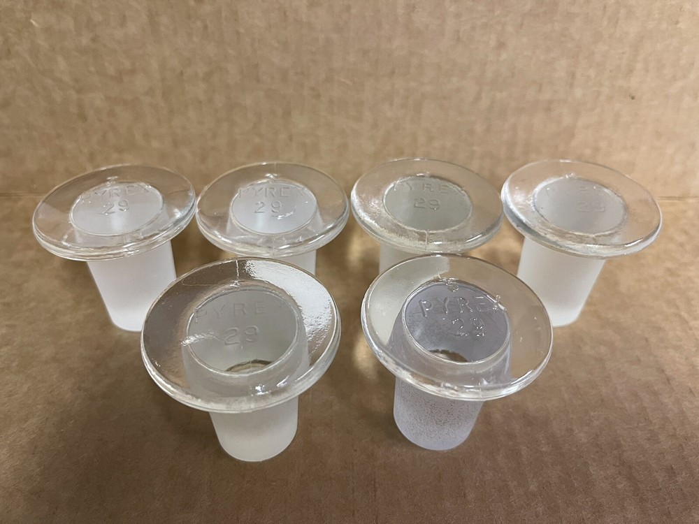 Pyrex Glass Stoppers #29 Lot of 6