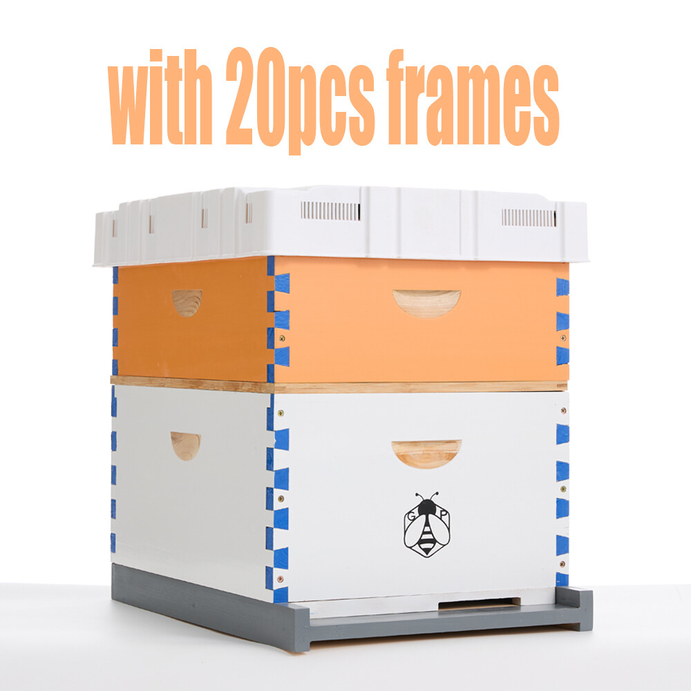 Langstroth Bee Hive Beehive Kit - 20 Frame Box 10 Deep 10 Medium Beekeeping Box