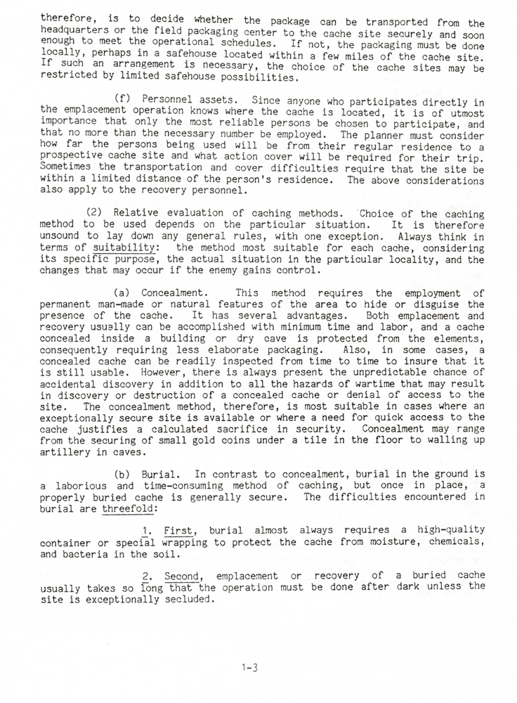 44 Page 1991 ST 31-205 SPECIAL FORCES CACHE CACHING TECHNIQUES Manual on Data CD