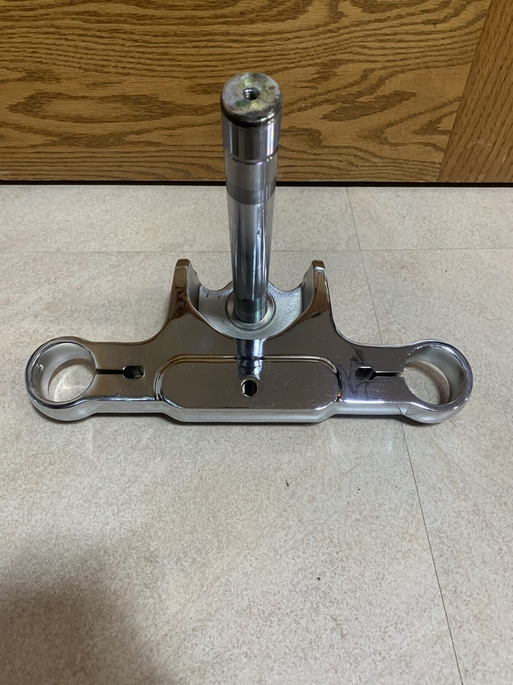 Chrome Triple Tree Bottom Clamp For Harley Davidson