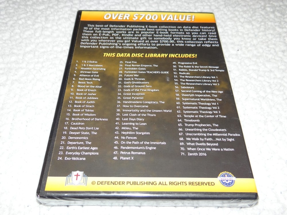 Defender Publishing 70 Best Selling E-Books 2020 Data Disc Library ($700 Value!)