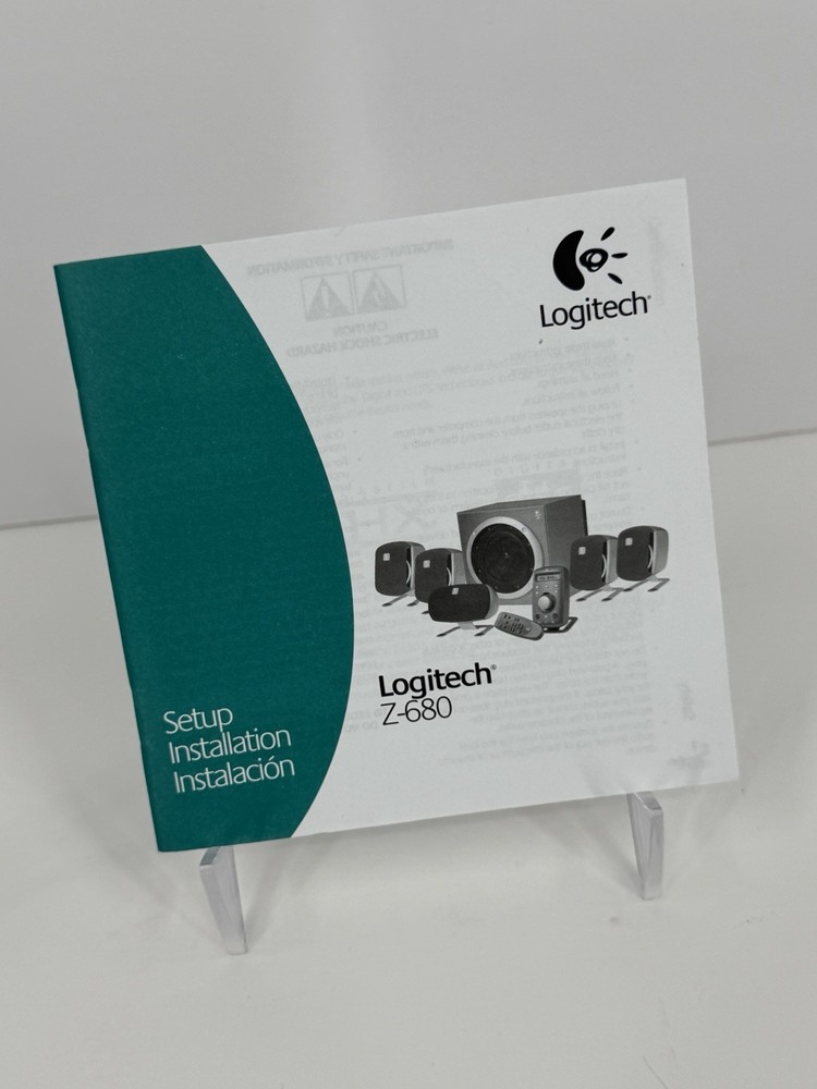 Logitech Z- 680 Setup Guide MANUAL Instructions Booklet