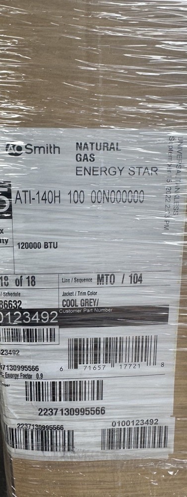 AO Smith ATI-140H-N 6.6 GPM 120,000 BTU 120 Volt Residential Natural Gas